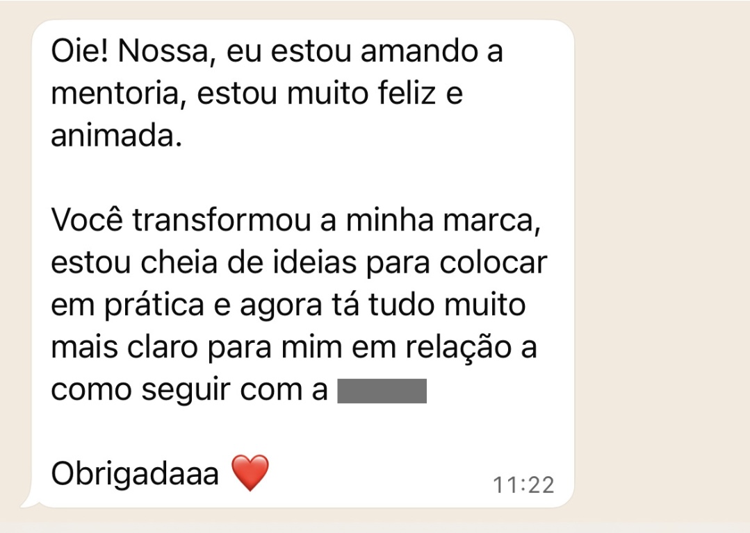 Depoimento sobre a mentoria Modare Lab